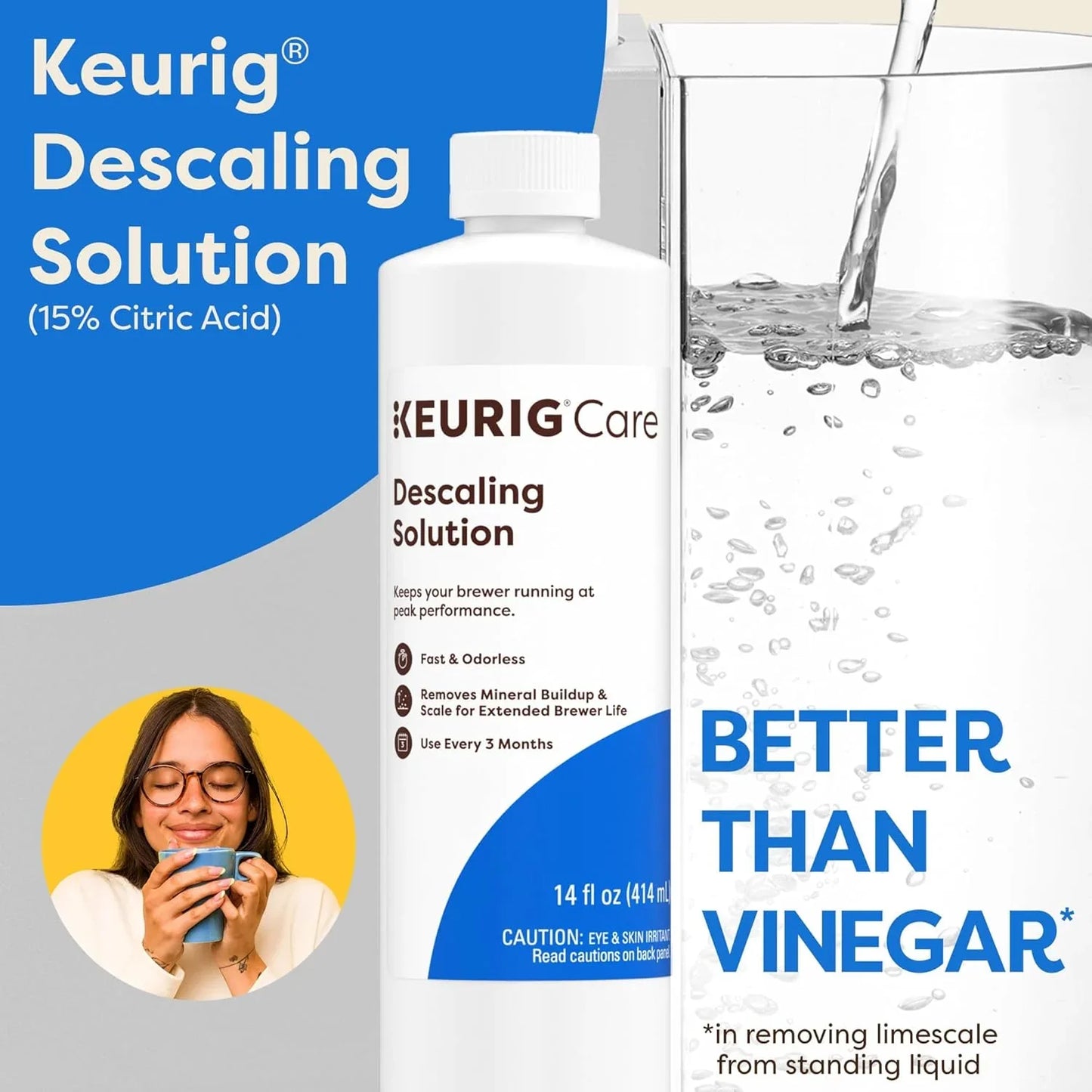 3-Month Brewer Maintenance Kit Includes Descaling Solution, Water Filter Cartridges & Rinse Pods, Compatible Classic/1.0 & 2.0 K-Cup Coffee Makers, 7 Count