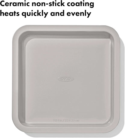 Good Grips Non-Stick Pro Ceramic Coated Metal Bakeware 9” Square Cake Pan – Storm Blue