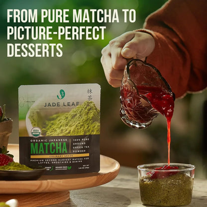 Organic Culinary Grade Matcha Powder - Japanese Green Tea for Baking, Smoothies, Lattes, and Skin Care, 30G / 1.06 Ounce (Pack of 1)