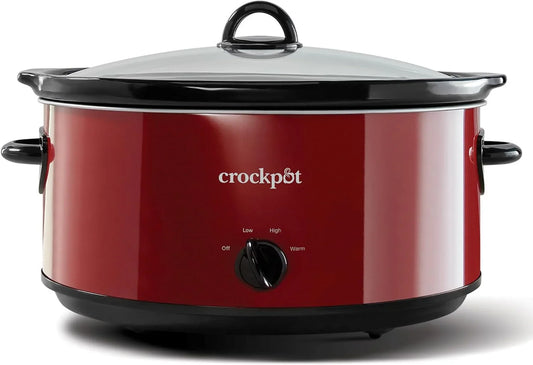 Express Crock Slow Cooker 8 Quart Red