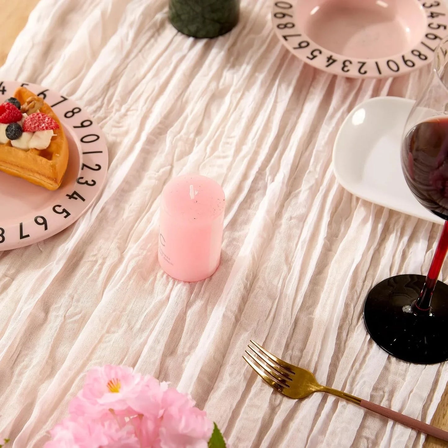 10 Pack White Spring Table Runner Boho Cheesecloth Table Runners Bulk 10 Ft Gauze Sheer Mother'S Day Table Centerpieces for Wedding Ceremony Anniversary Bridal Baby Shower Banquet