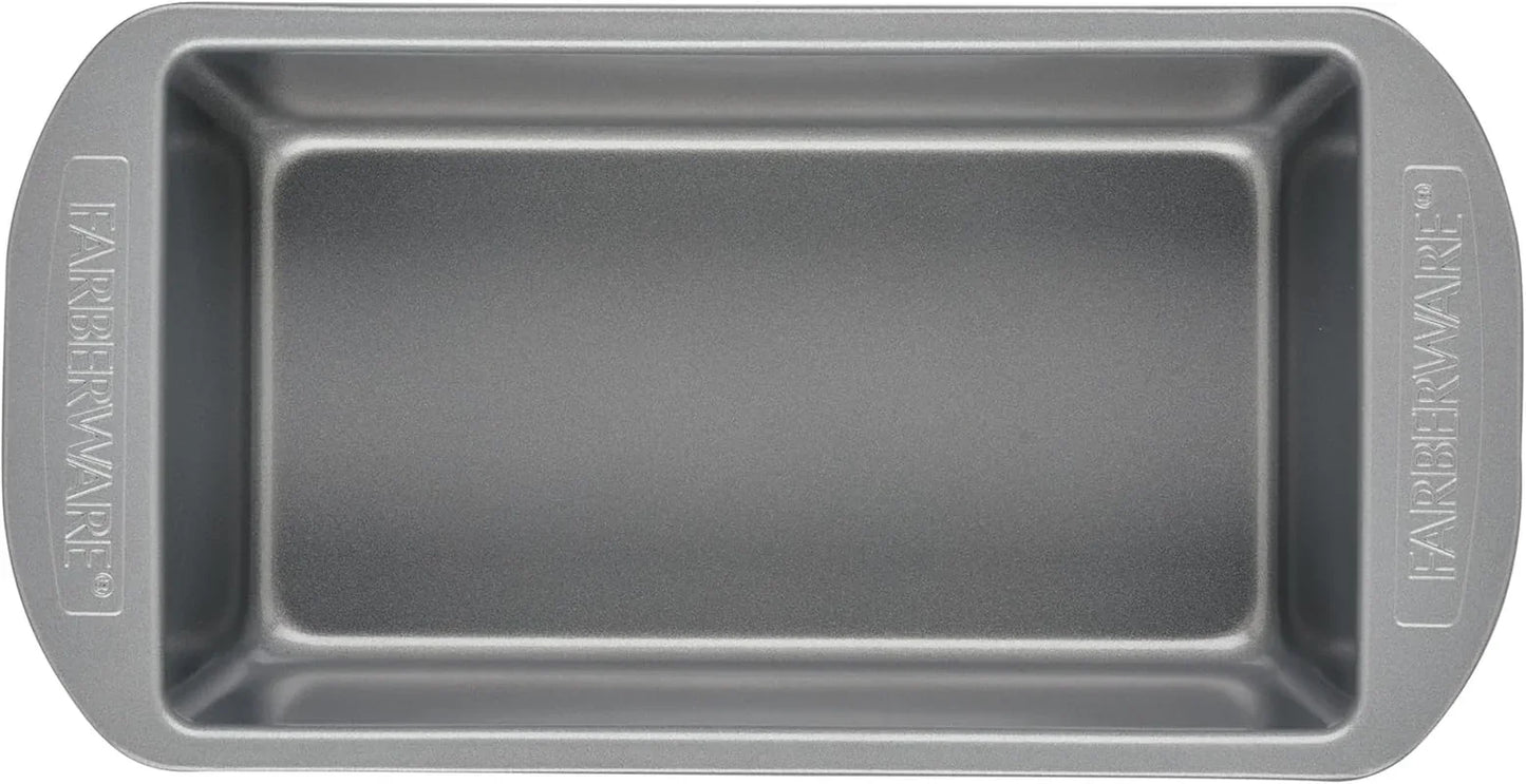 Bakeware Meatloaf/Nonstick Baking Loaf Pan Set, Two 9-Inch X 5-Inch, Gray