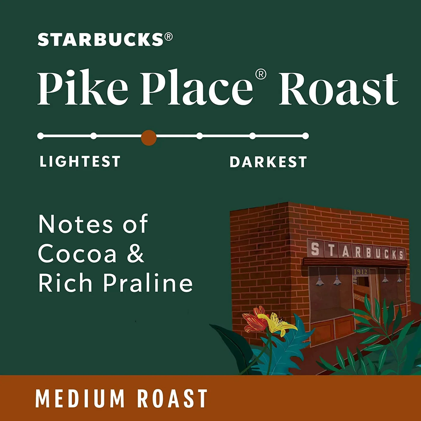K-Cup Coffee Pods, Medium Roast Hot or Iced Coffee, Pike Place Roast, 60 Keurig Pods