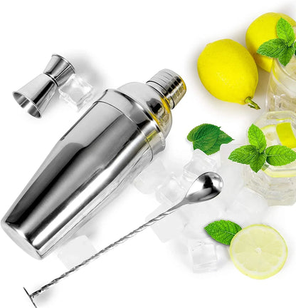 24Oz Cocktail Shaker Bar Set-Professional Margarita Mixer Drink Shaker Professional Stainless Steel Bar Tools Built-In Bartender Strainer for Martini Kit