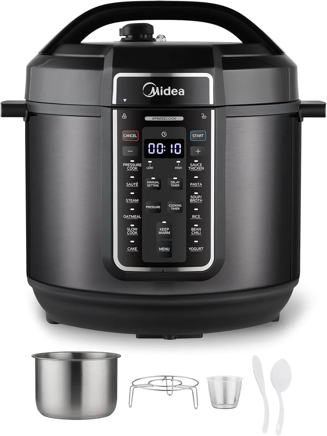 12-In-1 Electric Pressure Cooker, 8 Quarts, 12 Presets, Multi-Functional Programmable Slow Cooker, Rice Cooker, Steamer, Sauté Pan, Yogurt Maker, and More, Stainless Steel