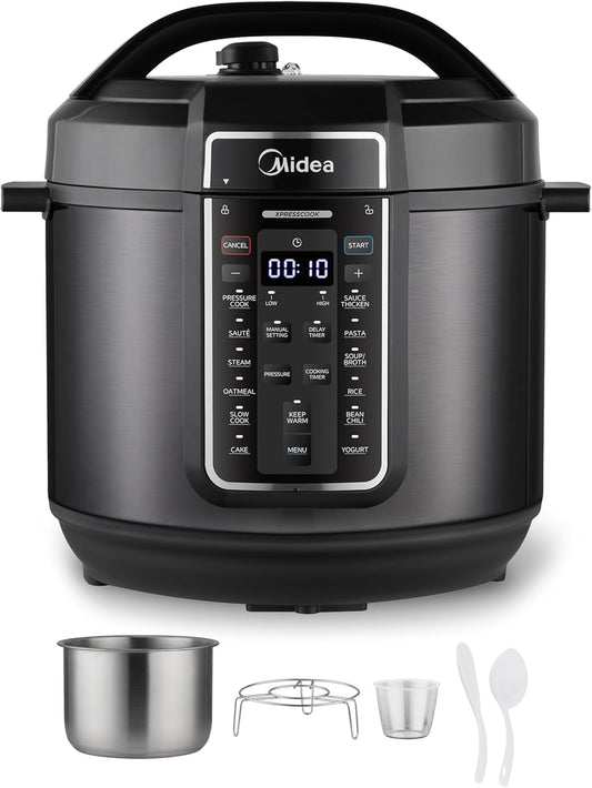 12-In-1 Electric Pressure Cooker, 8 Quarts, 12 Presets, Multi-Functional Programmable Slow Cooker, Rice Cooker, Steamer, Sauté Pan, Yogurt Maker, and More, Stainless Steel