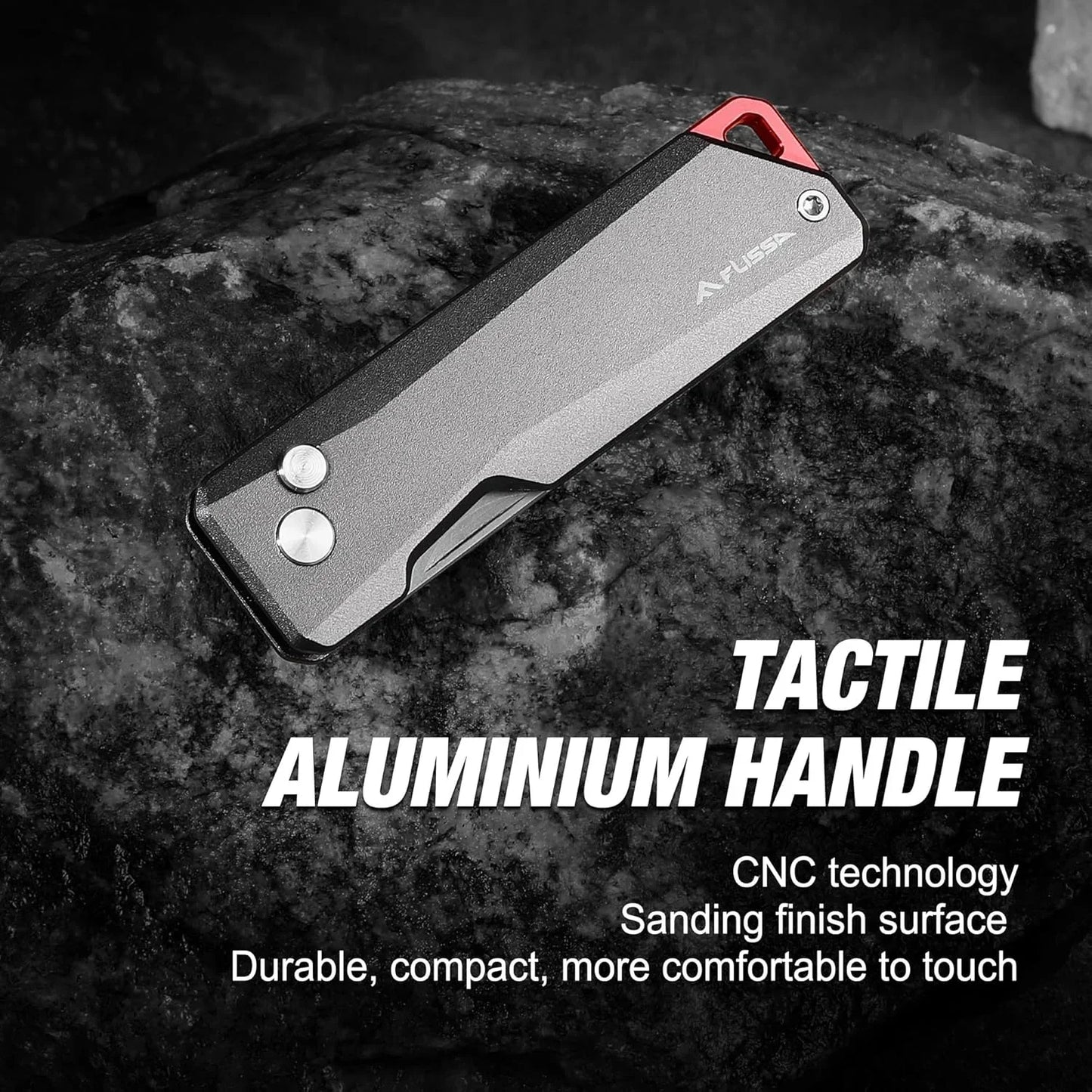 Advanced Titanium Utility Knife, CNC Unibody, Lightweight All Metal Folding Box Cutter, Quick Change Blade Razor Knife,Ideal Gifts for Men Women, with 10 Extra Blades