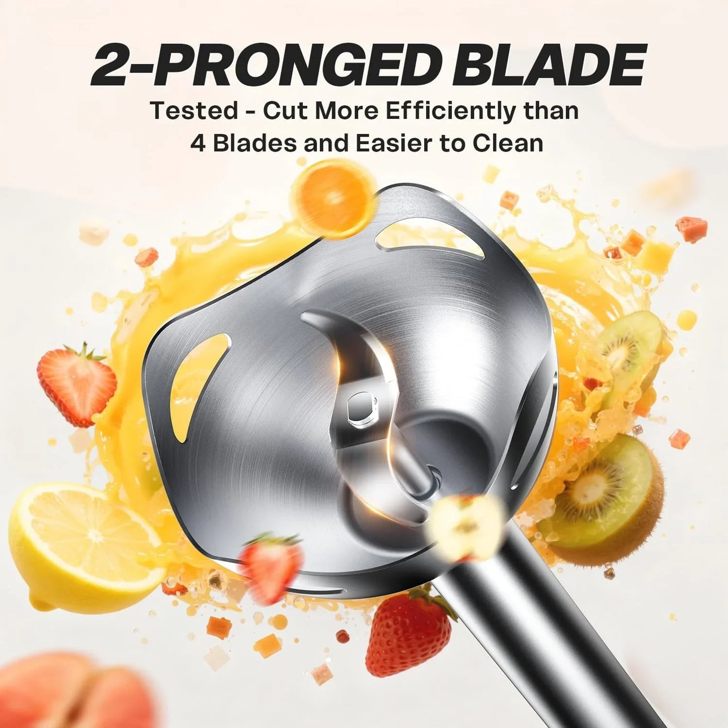 Immersion Blender Handheld, Corded Electric Blenders Portable Stick Mixer with 2 Mixing Speed and Stainless Steel Blades Emulsifier for Effortless Blending Soup, Smoothies, Puree or Baby Food