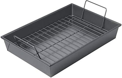 Professional Non-Stick Roast Pan with Non-Stick Rack, 13-Inch-By-9-Inch