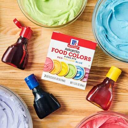 Assorted Food Colors & Egg Dye, 1.5 Fl Oz