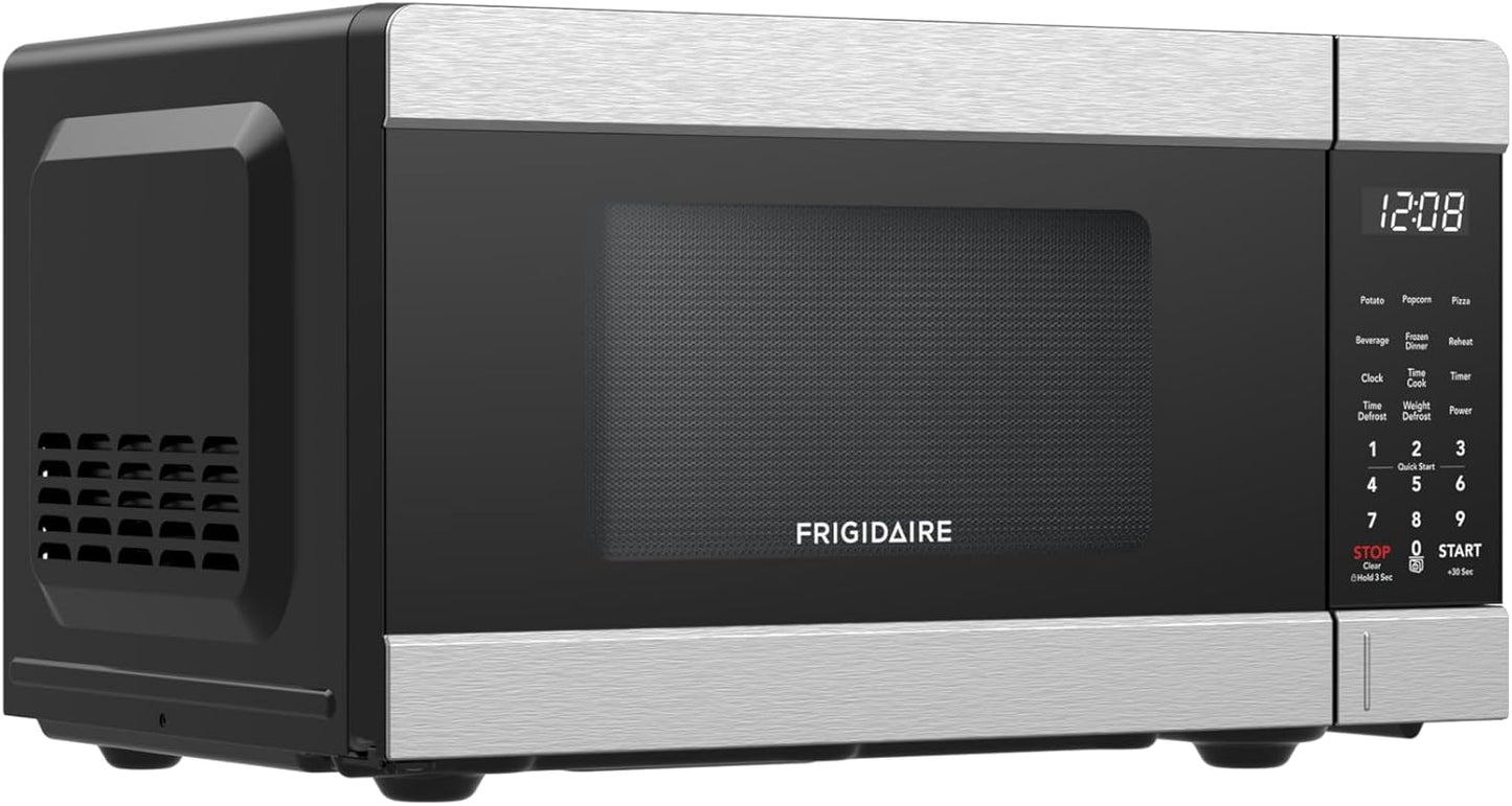 0.9 CU. FT. Microwave, Digital Control Panel - Auto Cooking Settings - Child Safety Lock - Stainless Steel