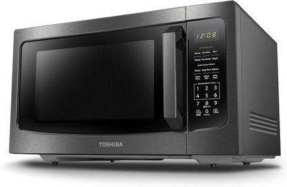 ML-EM45P(BS) Countertop Microwave Oven with Smart Sensor and 13.6" Removable Position Memory Turntable, Sound On/Off Function, 1200W, 1.6 Cu.Ft, Black Stainless Steel