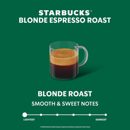 Starbucks by Nespresso Vertuo, Blonde Roast Espresso, 50-Count Espresso Pods, Brews, 1.35 Oz.