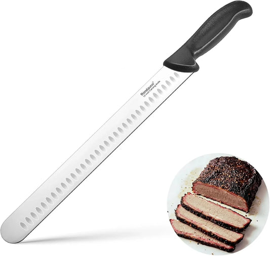 Brisket Knife, Carving Knife for Meat with 12 Inch Ultra Sharp Slicing Knives for Cutting BBQ, Turkey and Roast, Premium High Carbon Stainless Steel