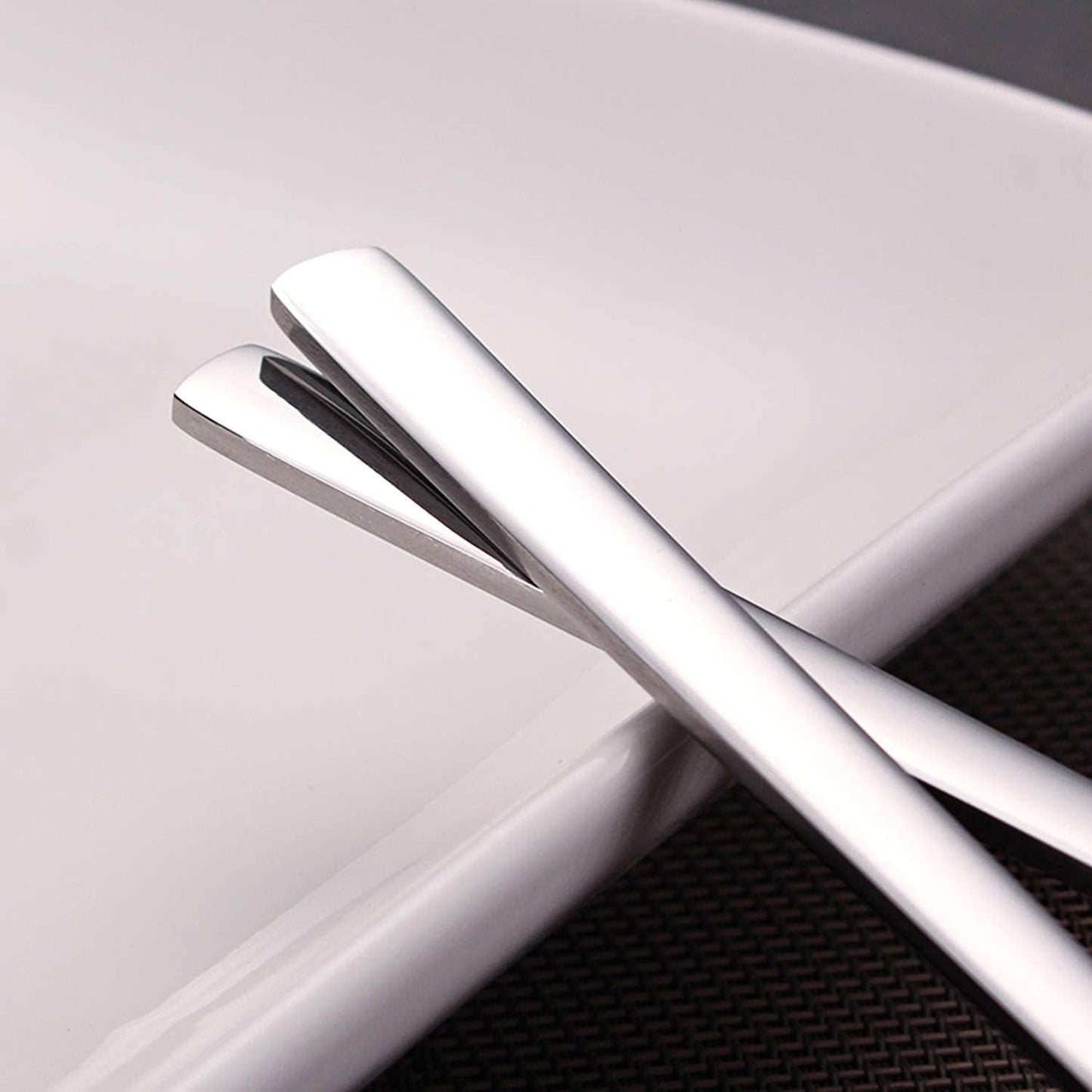Spoons, 8 Pieces Korean Spoon, 8.5 Inch Stainless Steel Table Soup Spoons with Long Handles for Home, Kitchen, or Restaurant Flatware Set