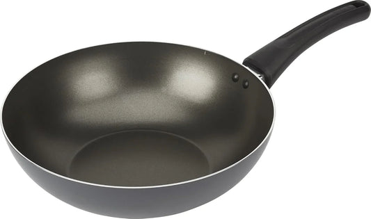 Everyday Nonstick 11-Inch Stir Fry Pan, Deep Walled Skillet for Easy Mixing, Even-Heating Aluminum Wok, Ergonomic Handle, Charcoal Silicone Lacquer, Black Frying Pan