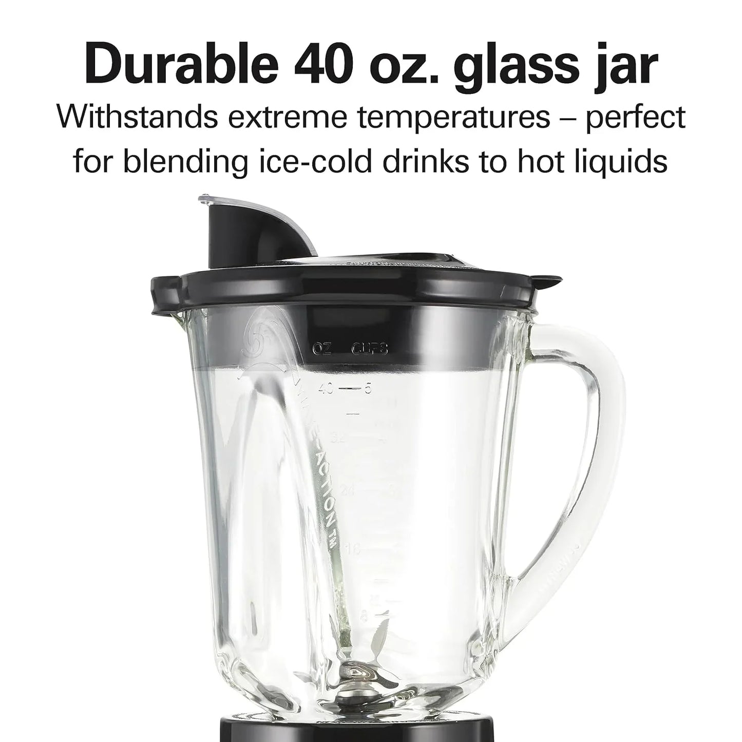Blender and Food Processor Combo for Shakes & Smoothies, with 3 Cup Electric Food Chopper Attachment, 40 Oz Glass Jar, Blender Travel Cup, 700 Watts Peak Power, Gray & Black (58163)