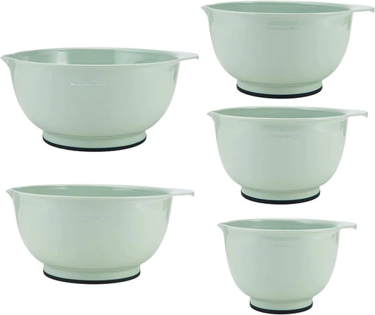 Classic Mixing Bowls, Set of 5, Pistachio