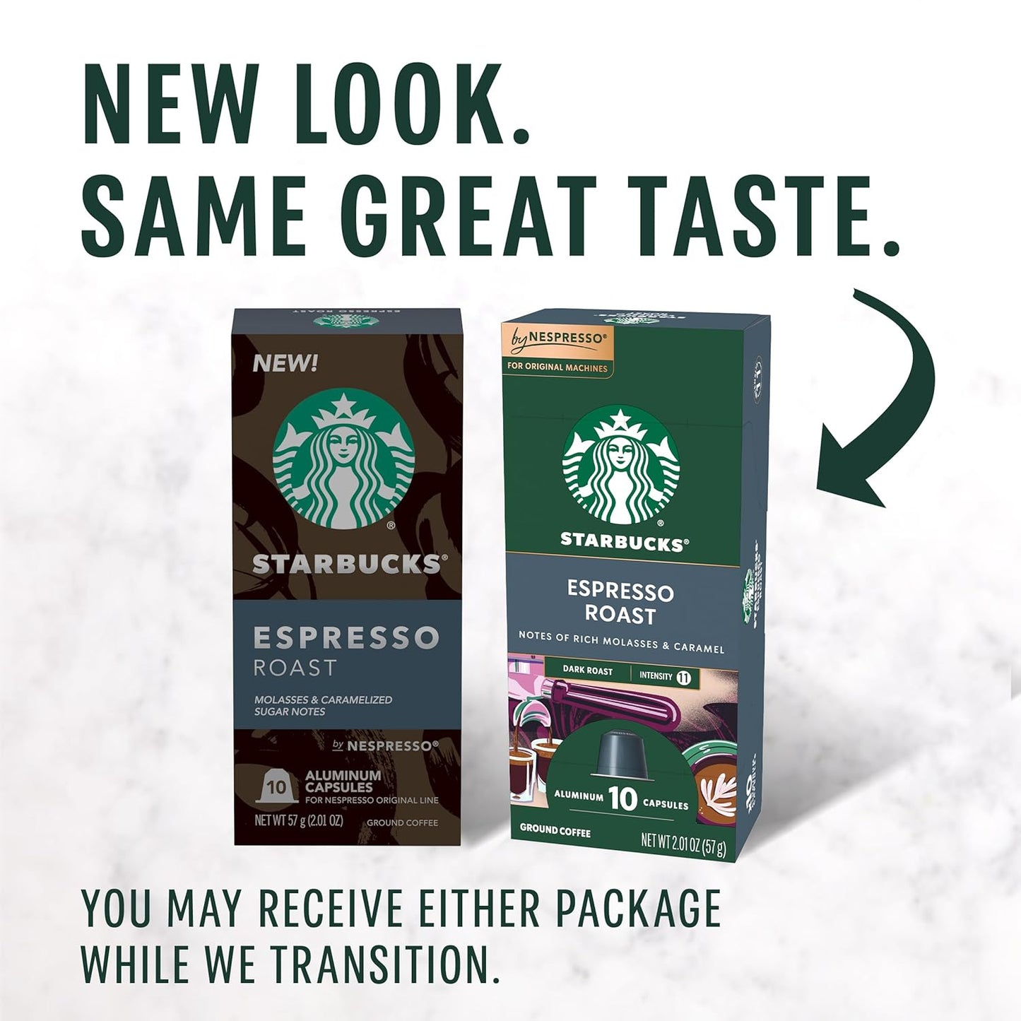 by Nespresso Original Line Dark Roast Espresso, 50-Count Espresso Pods