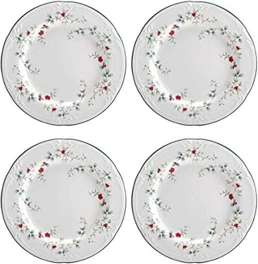Winterberry Salad Plates (8-Inch, Set of 4), Green