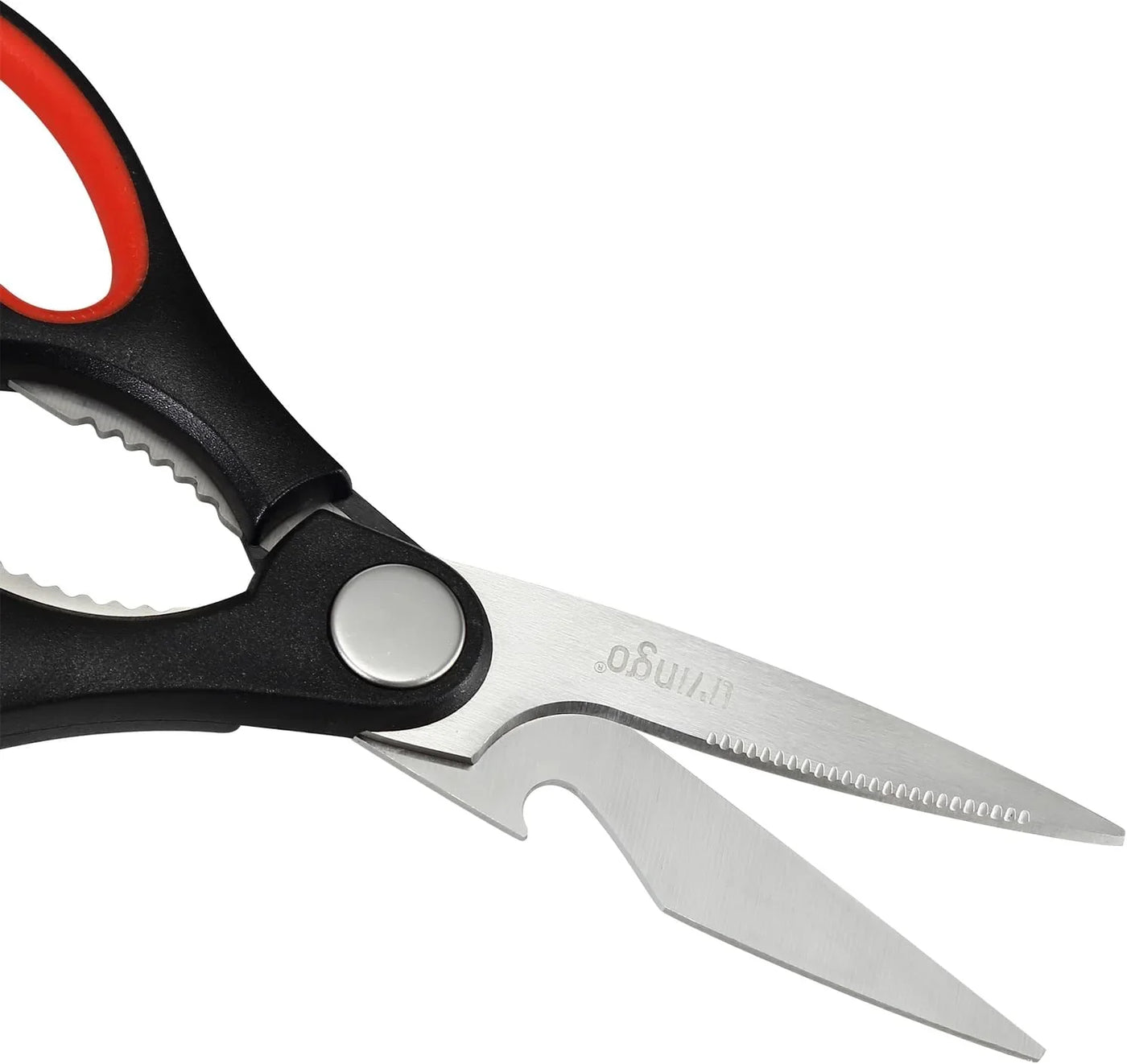 8" Kitchen Scissors All Purpose - 2 Pack Heavy Duty Kitchen Meat Shears, Stainless Steel Multi-Function Food Scissors for Cooking Cutting Chicken, Turkey, Bones, Poultry, Fish, and Vegetables