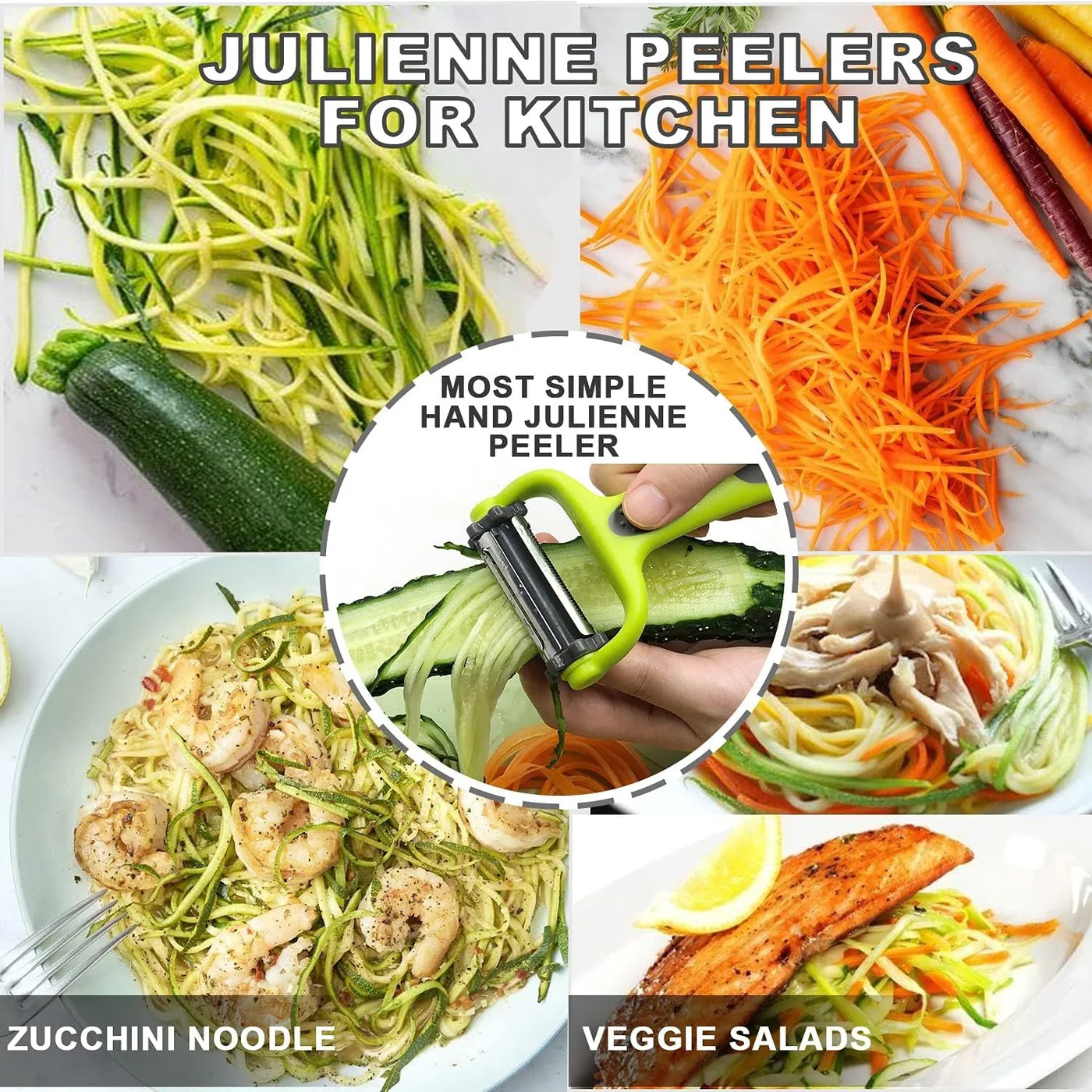 Potato Apple Vegetable Peelers for Kitchen, I and Y Peelers for Fruit Veggie Potatoes Carrot Cucumber, 3 in 1 Blade Spin Design with Julienne Function