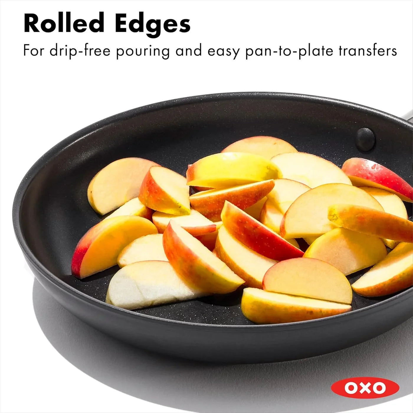 Enhanced 10" Frying Pan Skillet, Pfas-Free Ceramic Nonstick, Durable Hard Anodized Cookware, Scratch Resistant, Stainless Steel Handle, Good Grips, Dishwasher Safe, Oven Safe, Black