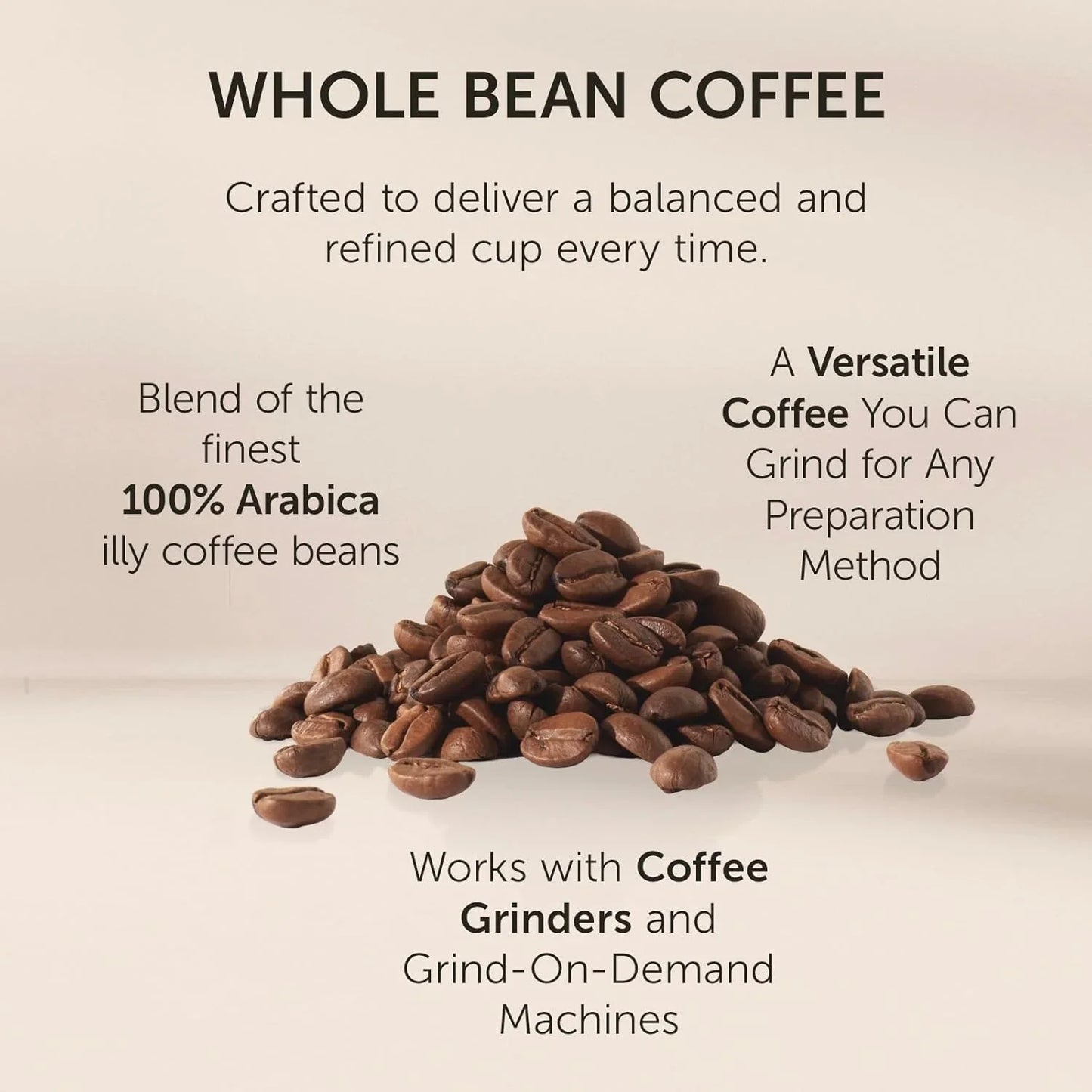 Classico Whole Bean Coffee, Medium Roast, Classic Roast with Notes of Caramel, Orange Blossom and Jasmine, 100% Arabica Coffee, No Preservatives, 8.8 Ounce Can (Pack of 1)