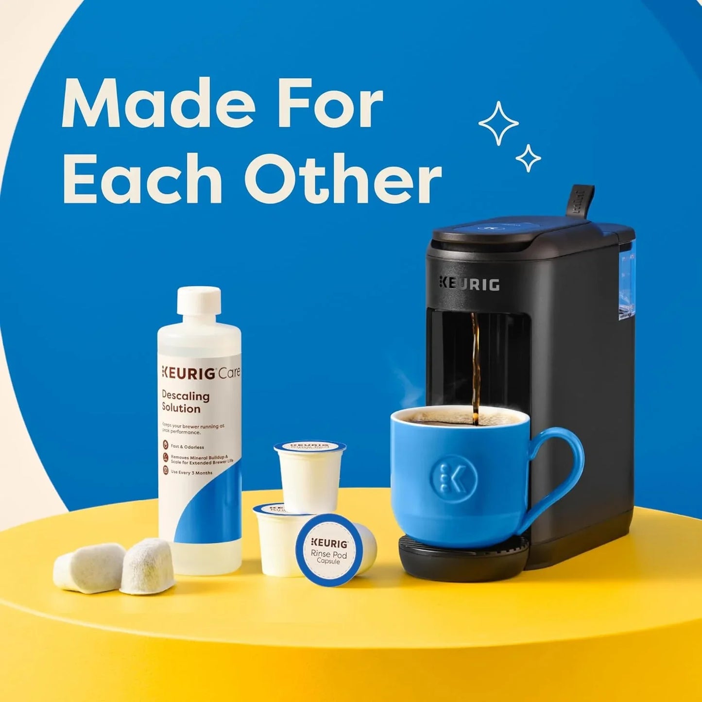 3-Month Brewer Maintenance Kit Includes Descaling Solution, Water Filter Cartridges & Rinse Pods, Compatible Classic/1.0 & 2.0 K-Cup Coffee Makers, 7 Count