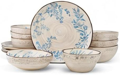 Bella 12 Piece Dinnerware Set, Service for 4, Multicolor