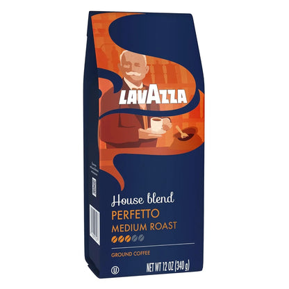 House Blend Perfetto Ground Coffee 12Oz Bag, Medium Roast, Full-Bodied, Intensity 3/5, 100% Arabica, Ideal for Drip Brewers, (Pack of 1) - Package May Vary