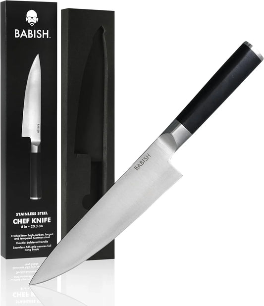 8-Inch Chef Knife – High-Carbon German 1.4116 Steel Kitchen Knife – Professional Cutlery for Precise Slicing and Chopping