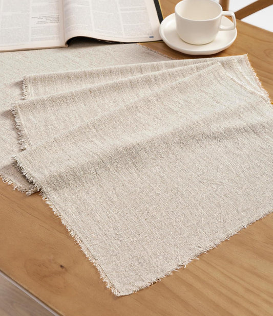 Beige Table Runner 14 X 72 Inches Long Slub Texture Cotton Linen Table Runner for Rustic Home Decorations Dining Room Wedding Decor Reception Bridal Shower Thanksgiving Christmas