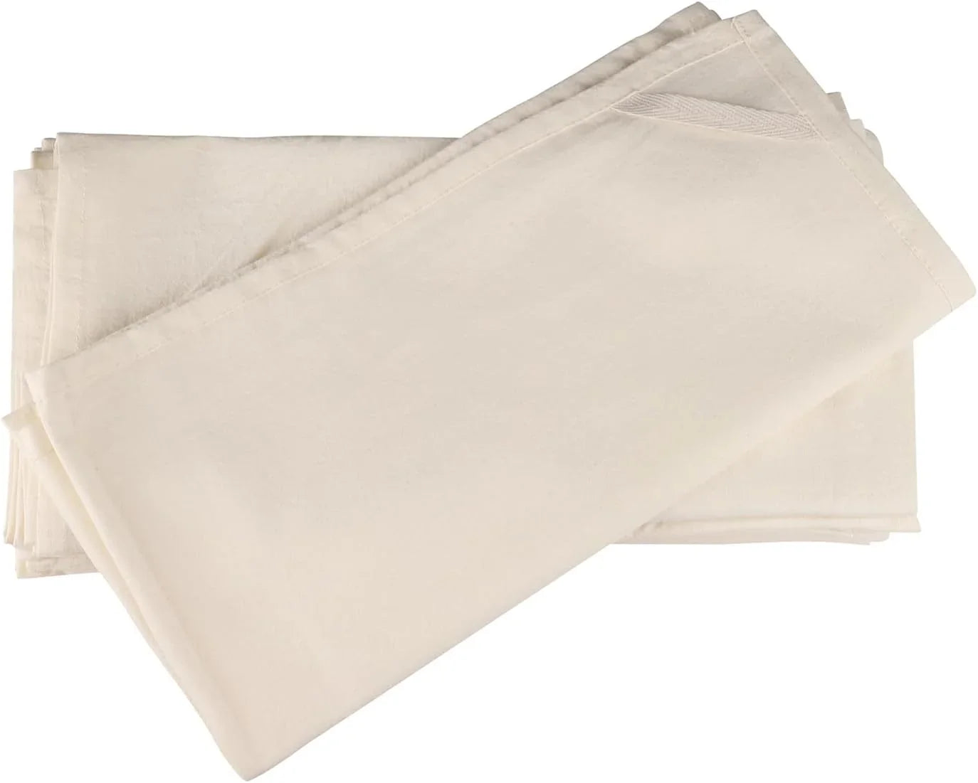 100% Cotton Flour Sack Towels – 12 Pack, 27X27 Inches, Natural, Lint-Free, Pre-Washed, Hemmed Edges – Reusable Kitchen Towels for Cleaning, Embroidery, Printing & Crafts - Natural