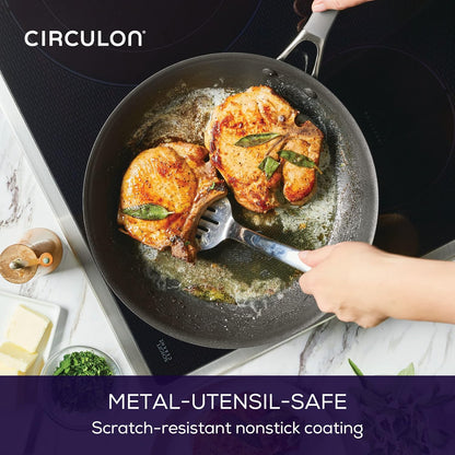 A1 Series with Scratchdefense Technology Nonstick Induction Frying Pan/Skillet, 12 Inch, Graphite