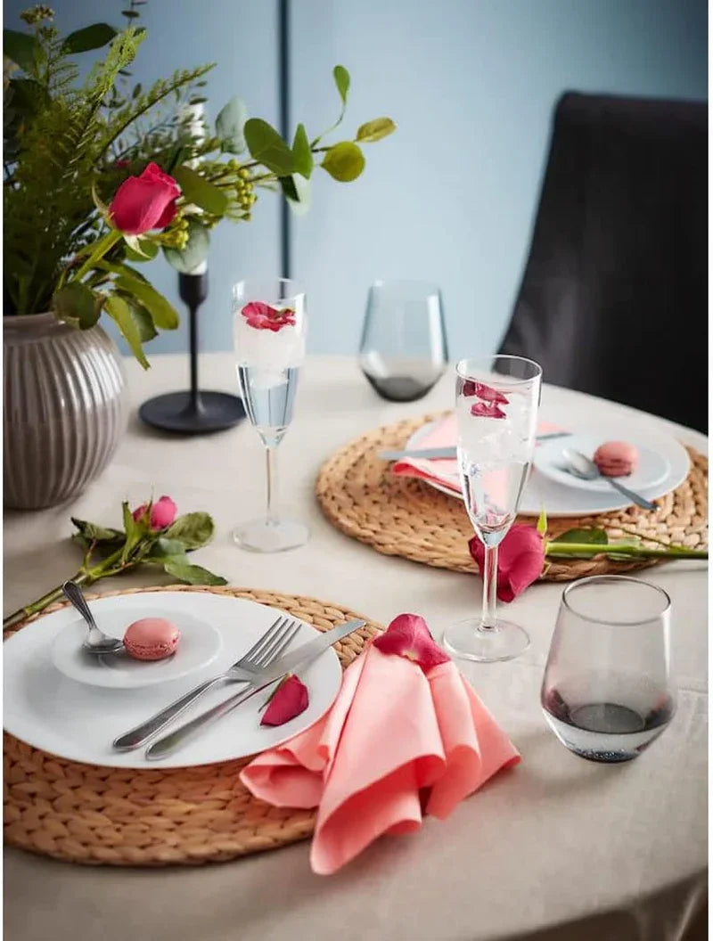 OFTAST Kitchen & Dining, Tempered Opal Glass Classic Deep Dish Plates (20Cm) Pack of 6Pc