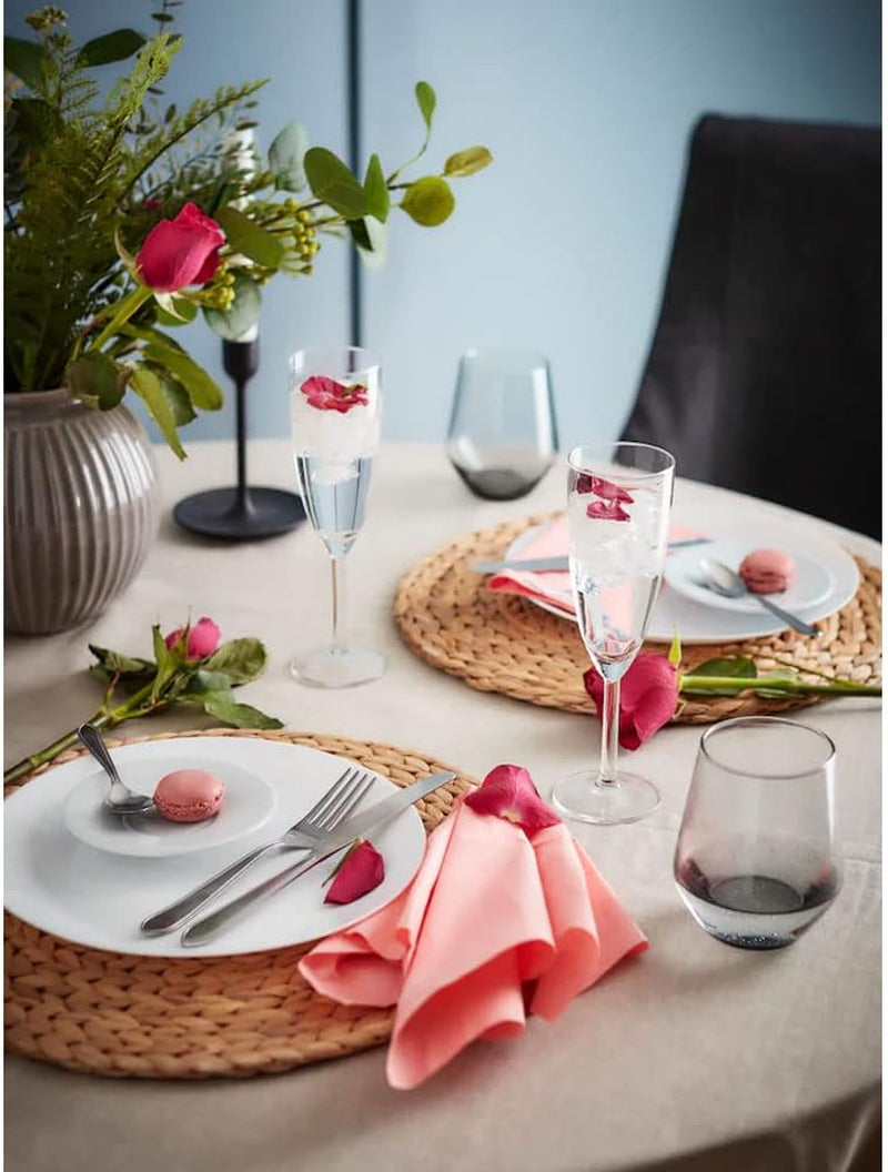 OFTAST Kitchen & Dining, Tempered Opal Glass Classic Deep Dish Plates (20Cm) Pack of 6Pc