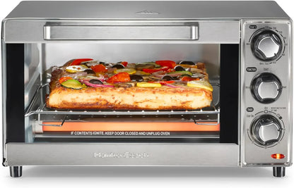 Countertop Toaster Oven & Pizza Maker Large 4-Slice Capacity, Stainless Steel (31401)
