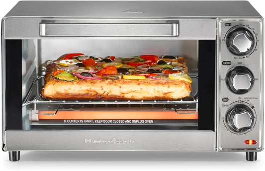 Countertop Toaster Oven & Pizza Maker Large 4-Slice Capacity, Stainless Steel (31401)