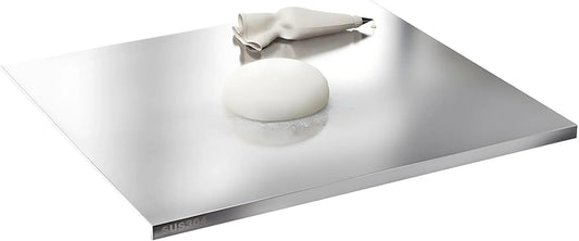 Stainless Steel Cutting Boards for Kitchen, Chopping Boards with Lip and Non-Slip Silicone Pad for Countertop Cutting Meats Fruits,Easy to Clean(19.6 * 23.6 * 0.06Inch)