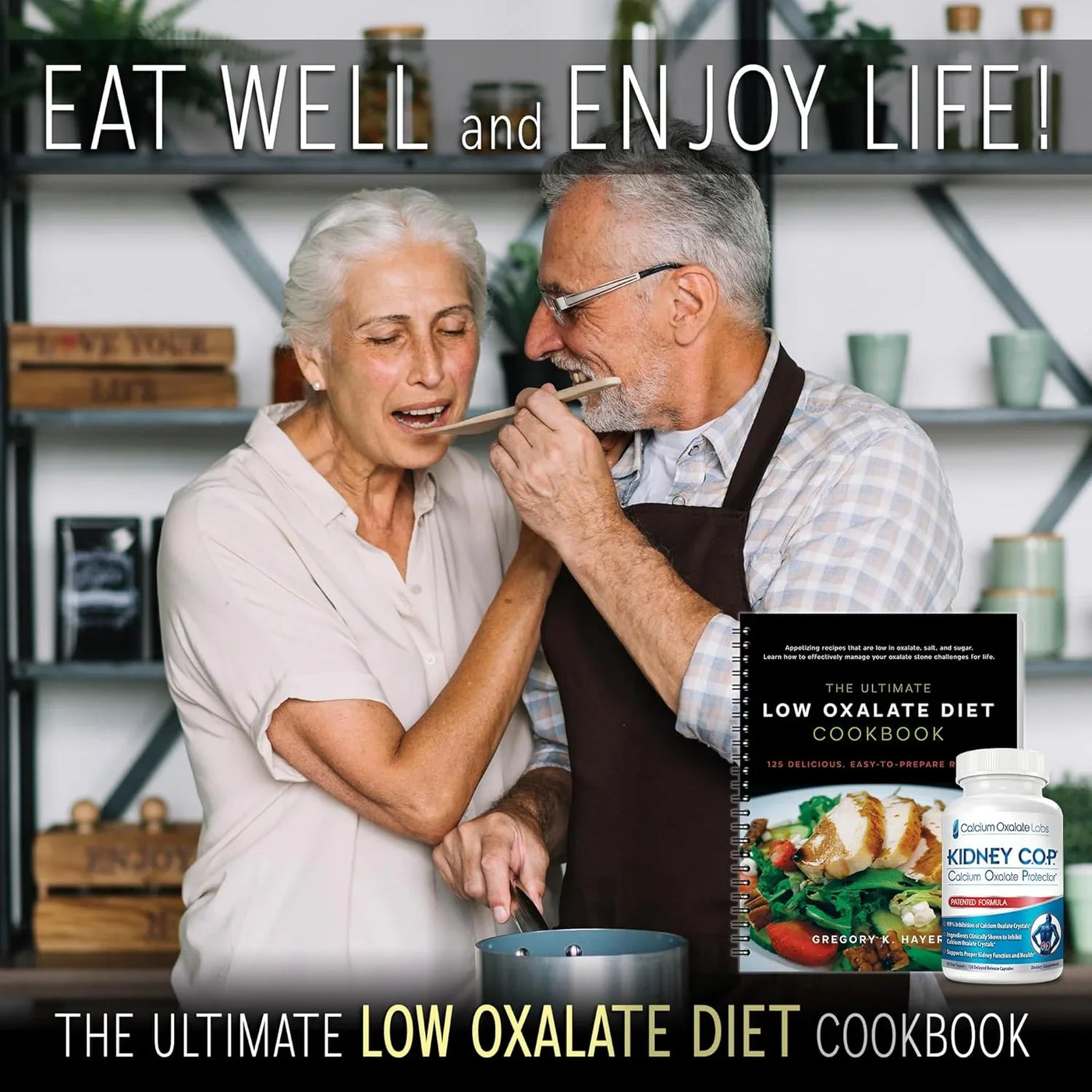 Calcium Oxalate Protector 120 Capsules, Patented Kidney Support for Calcium Oxalate Crystals, Stop Recurrence (Starter Pack - (120 Caps) and 1 Ultimate Low Oxalate Diet Cookbook)