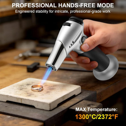 Butane Torch, Kitchen Torch Cooking Torch with Safety Lock & Adjustable Flame for Cooking, BBQ, Baking, Brulee, Creme, DIY Soldering(Butane Not Included)