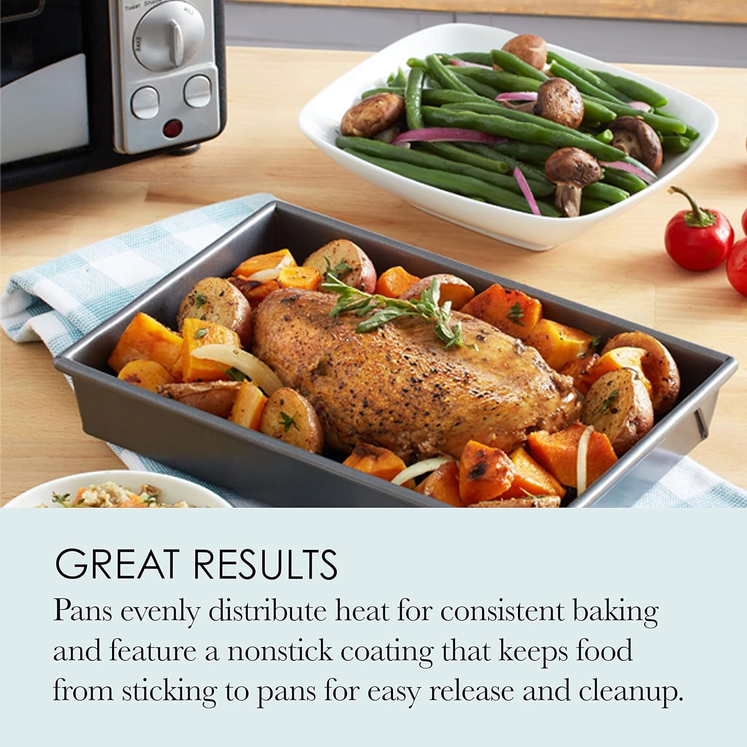 Professional 4-Piece Non-Stick Toaster Oven Set