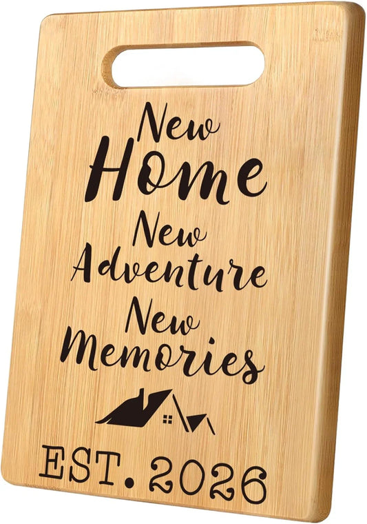 House Warming Gifts New Home, Perfect House Warming Gifts, New Home Gift Idea for Women Men Homeowner, New Apartment Essentials, New Home New Adventure New Memories 2026 Cutting Board