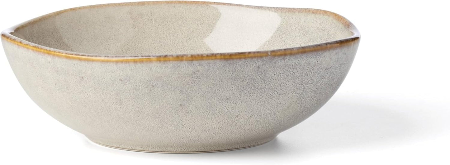 899208 Organic Shades Oatmeal 18-Piece Dinnerware Set, Service for 6