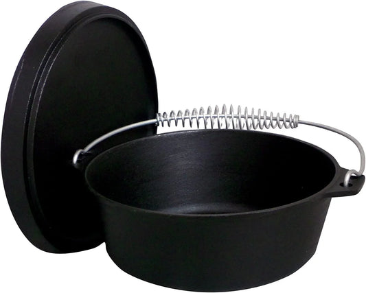 16 Qt. Seasoned Cast Iron Dutch Oven with Cast Iron Lid, Black (CI16SA)