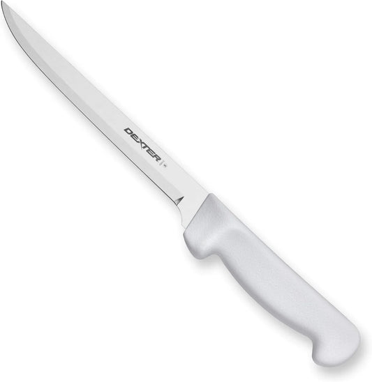 7” Narrow Fillet Knife – P94812, High-Carbon Stainless Steel Blade, Slip-Resistant Polypropylene Handle, Ideal for Precise Fish and Meat Filleting