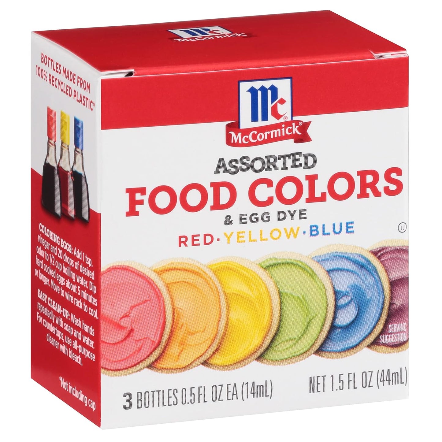 Assorted Food Colors & Egg Dye, 1.5 Fl Oz
