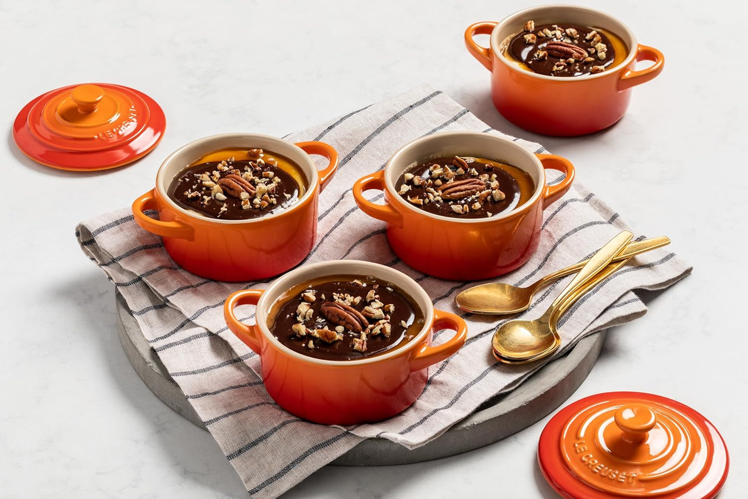 Stoneware Mini round Cocotte, 8 Oz., Flame
