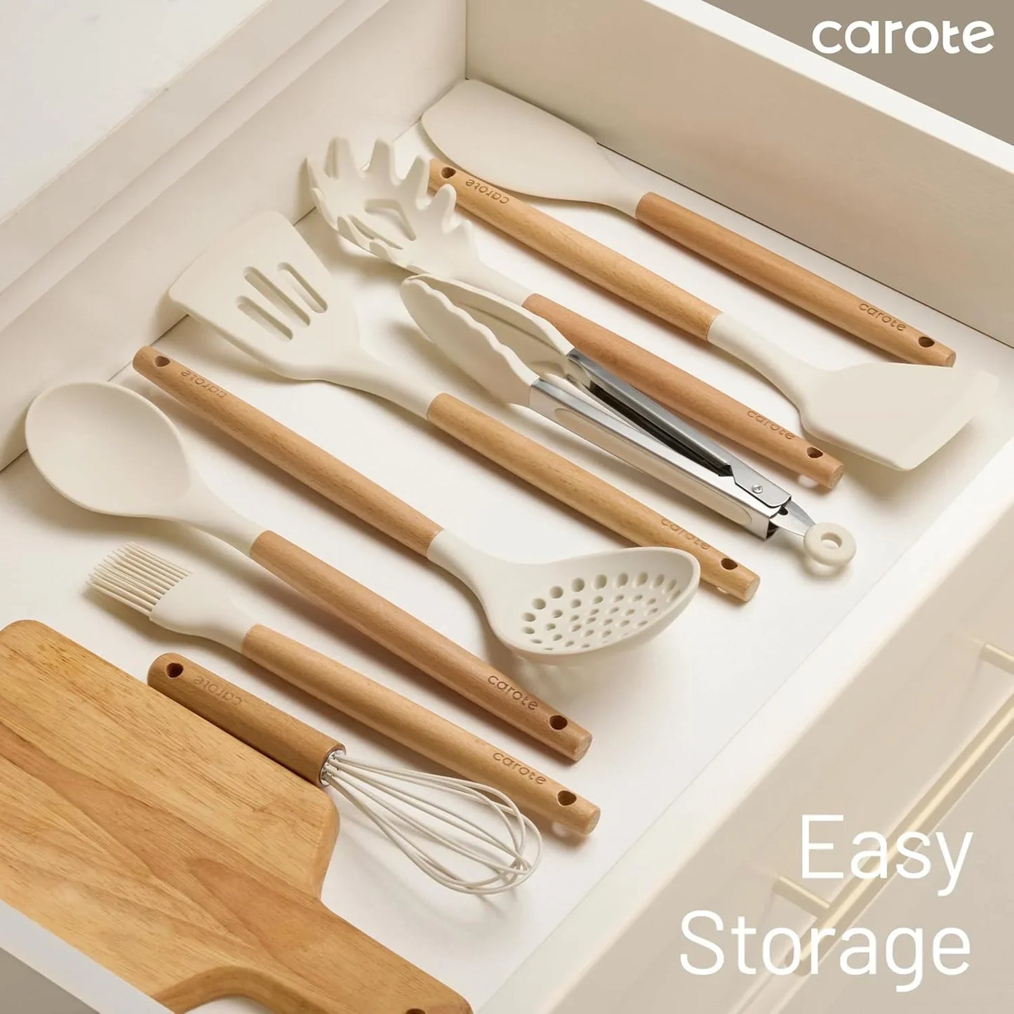 22Pcs Silicone Cooking Utensils Set, 446°F Heat Resistant Kitchen Utensils Gadgets Set, Spatula, Turner, Whisk, Tongs